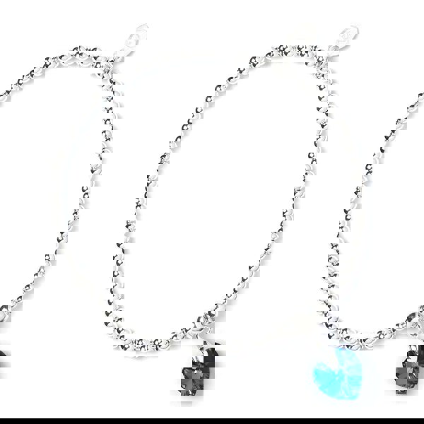 Crystal Hearts on Silver Ball Bead Bracelet - MYLEE London