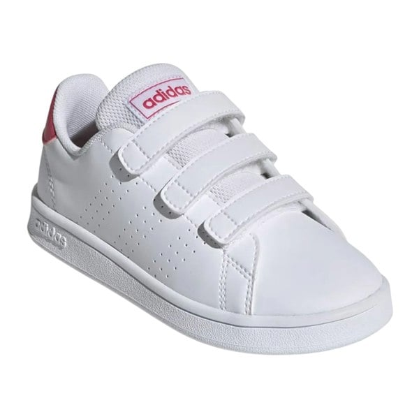 Adidas Childrens/Kids Advantage Trainers - White/Pink