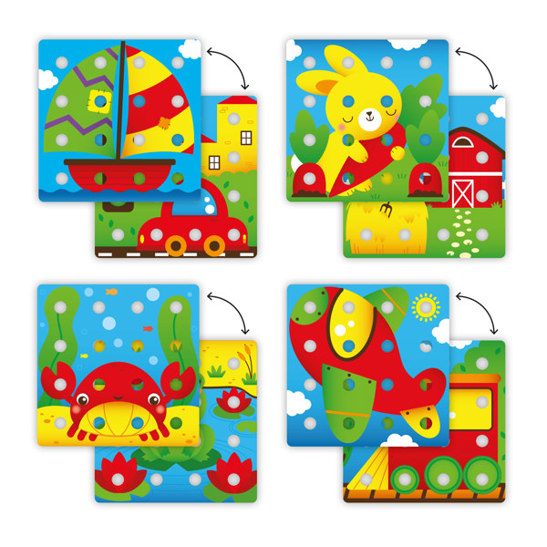 Quercetti Jumbo Peggy - 20 Pieces