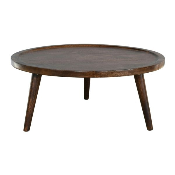 IH Design Monco Dark Mango Wood Round Coffee Table