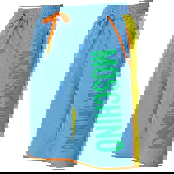 Moschino Mens Colour Block Swim Shorts - Blue - 