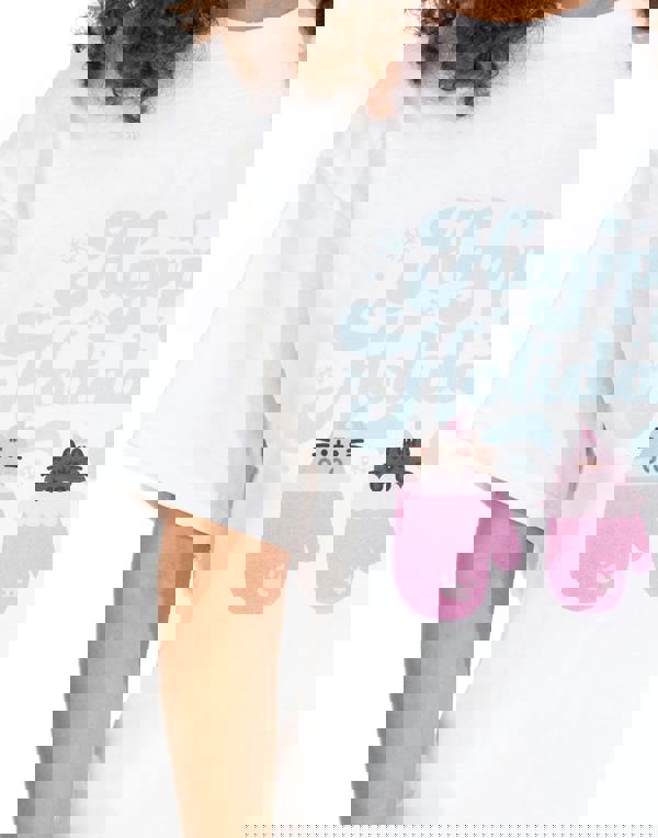 Pusheen Womens White Happy Holidays Short Sleeved T-Shirt