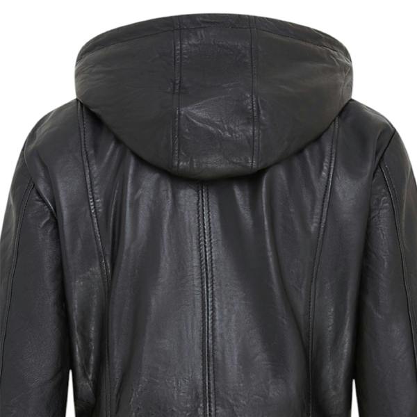 Infinity Leather Women's Leather Parka Detachable Borg Hooded Trench Coat - Trekker