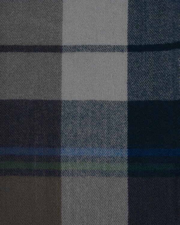 Steel & Jelly Nuthurst – Navy and Green Check Oversized Scarf