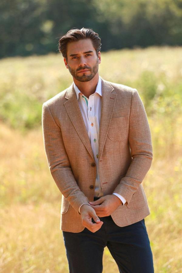 LIGHTWEIGHT TEXTURED SUMMER JACKET – Premium Men's Patterned Shirt by Claudio Lugli | Bold Design, Tailored Fit, Best Printed Shirts