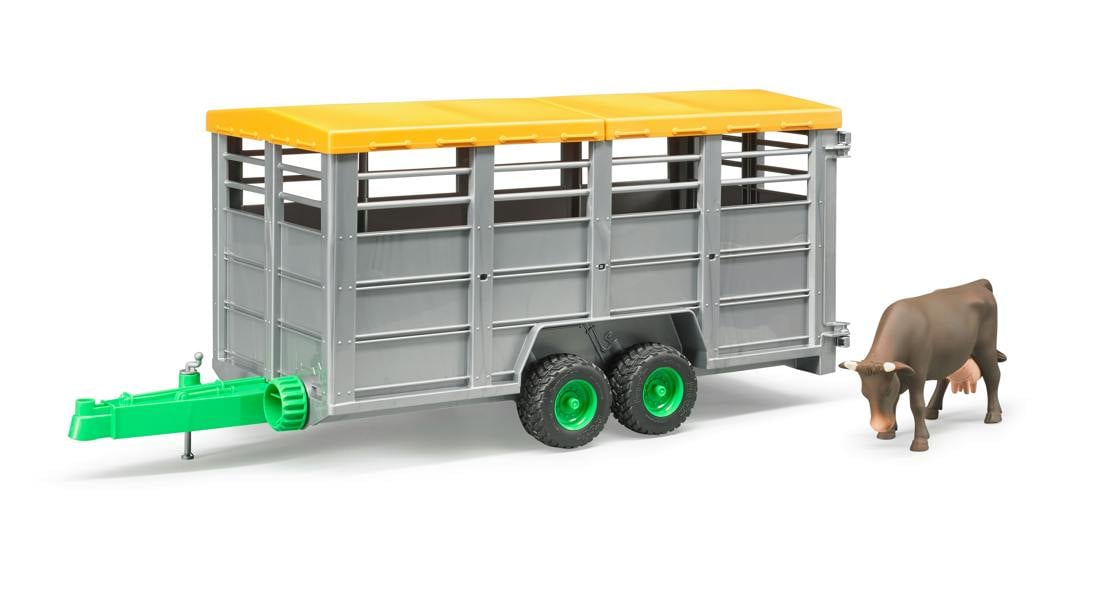 Bruder Livestock trailer with 1 cow Detailed Vehicle & Playset Model