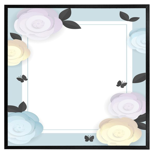 Benjamin Tate Design Pastel colour flowers (Picture Frame)