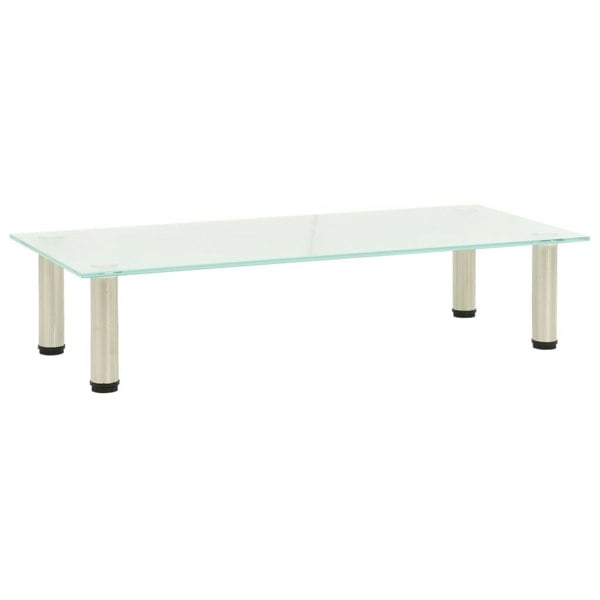 Berkfield TV Stand Frosted 80x35x17 cm Tempered Glass