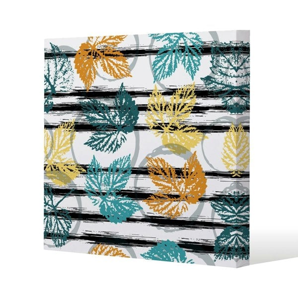 Benjamin Tate Design Natural autumn Slim Style Canvas Print  60x60cm , 15mm Slim Real wood.