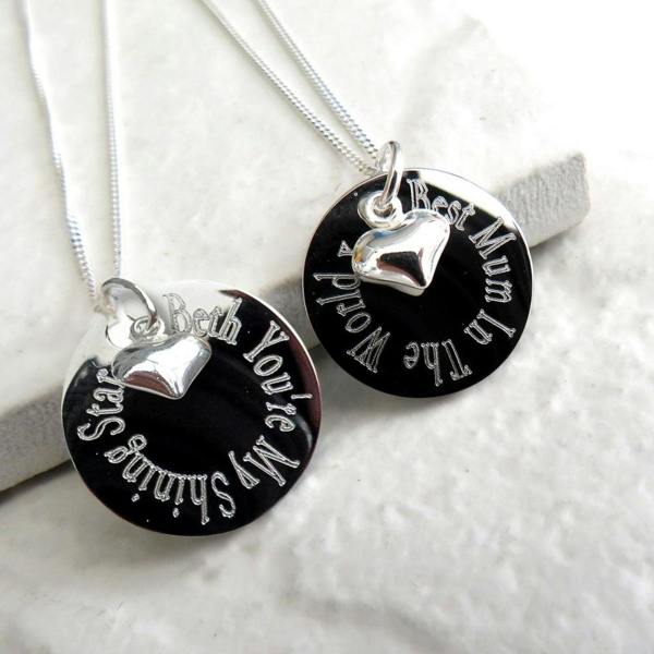 Aye Do Gifts Personalised Mini Heart Charm Edge Necklace