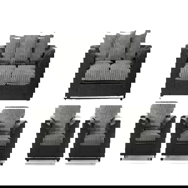 Furnishings For Less Luxor Jumbo Cord 2 Seater and 2 x Armchairs - Scatter Back