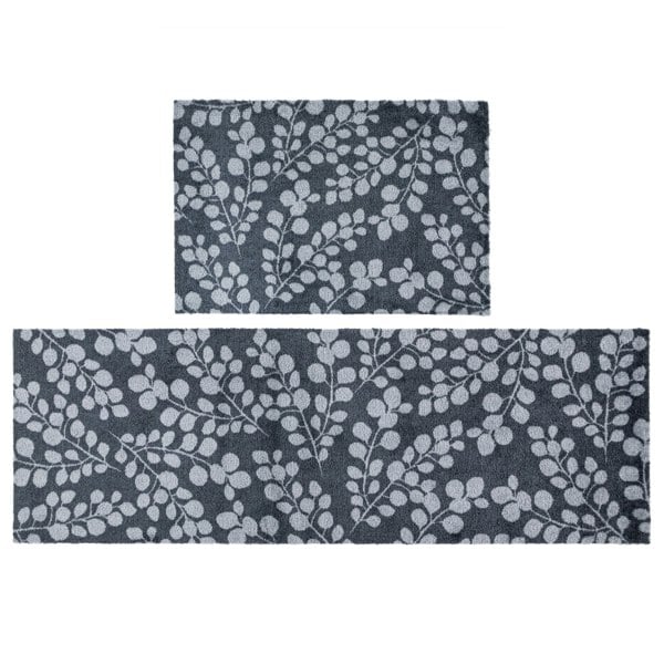JVL Mega Mat Machine Washable Entrance Runner and Doormat Set, Branches