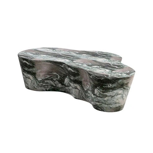 Furniture Edit Slab Grey Blush Faux Marble Coffee Table