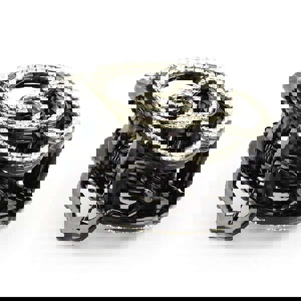 flower hair claw clip black top