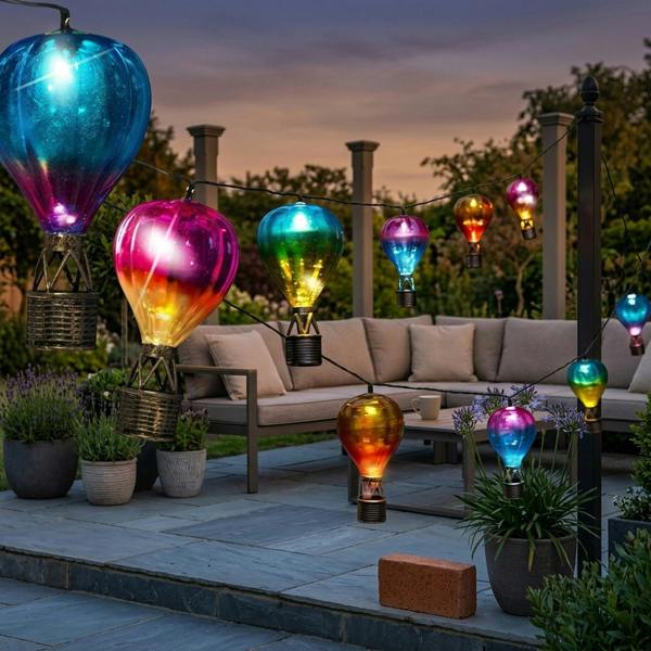 Garden Greatness SkyRunner Colourful Balloon Solar String Lights
