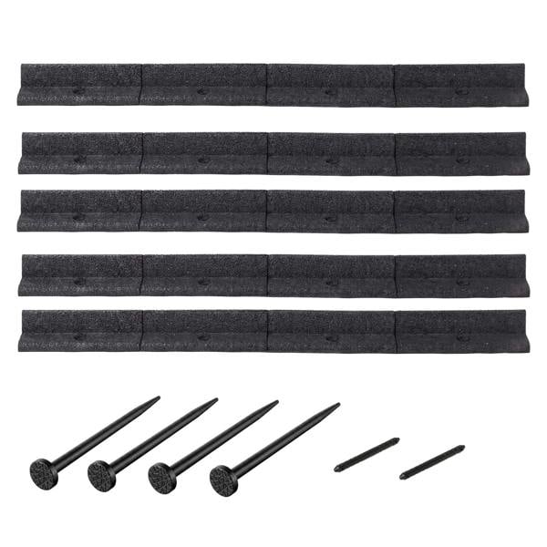 Lambu Garden Edging Border 5 Pack Bendable Lawn Landscape Edging Paths Grey