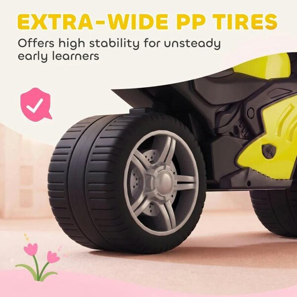 Balance Bike with Music Extra-Wide Wheels Toddler Bike for Boys Girls Green