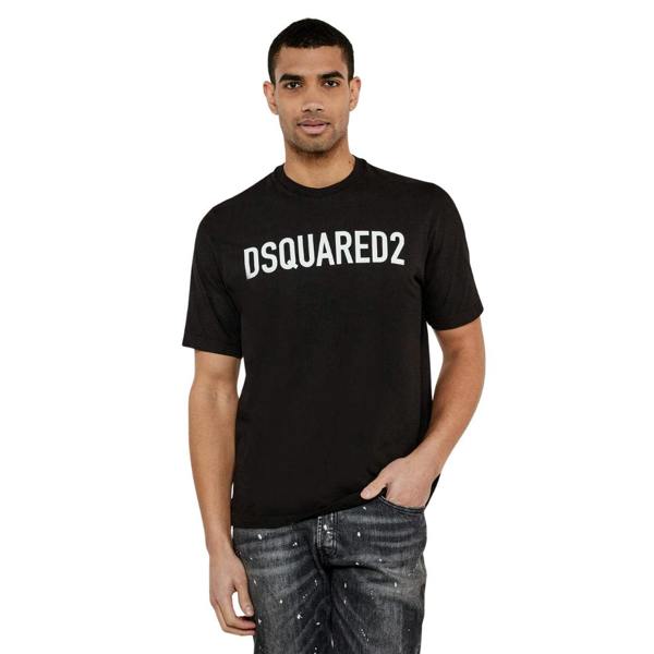 DSQUARED2 Loose Fit Brand Logo Black  T-Shirt XS
