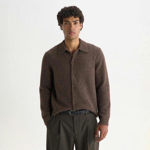 Wax London Tristan Fluffy Wool Blend Polo