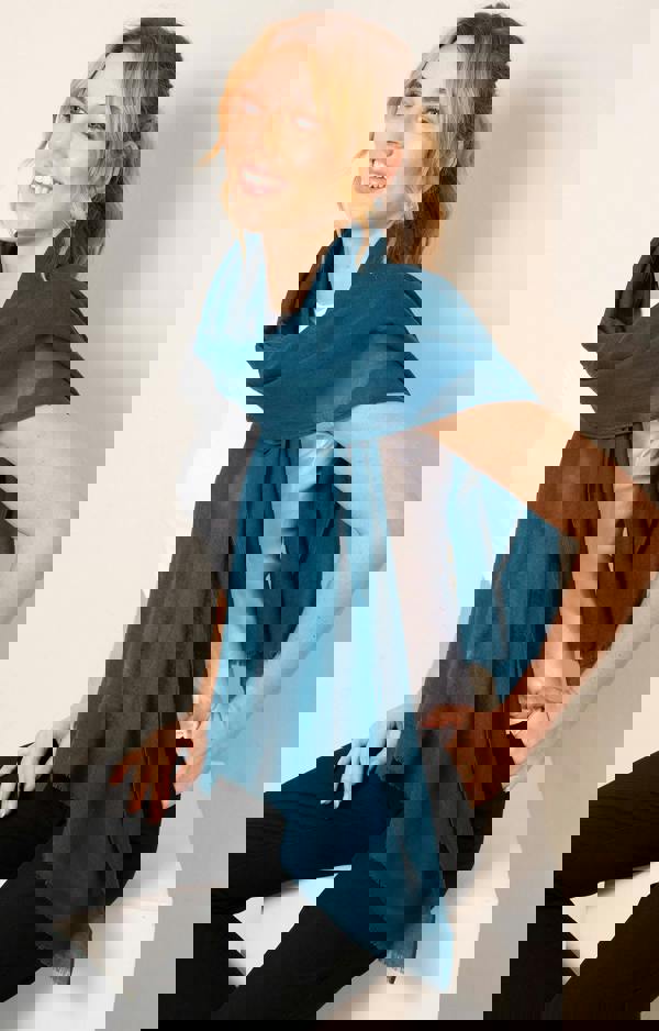 Alie Street London Aurielle Silk Wool Scarf - Tapestry Teal