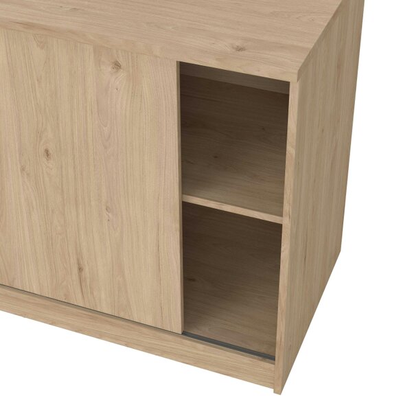 Wyld Haus Budapest Natural Oak Effect Wood Storage Unit 1 Door 3 Drawers