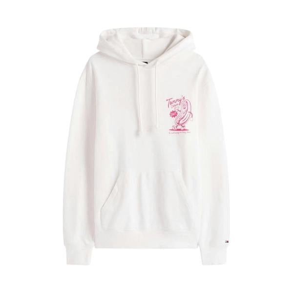 Tommy Jeans Mens Jeans Genie Cotton Hoodie - Ecru - 