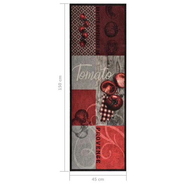 Berkfield Kitchen Floor Mat Washable Tomato 45x150 cm
