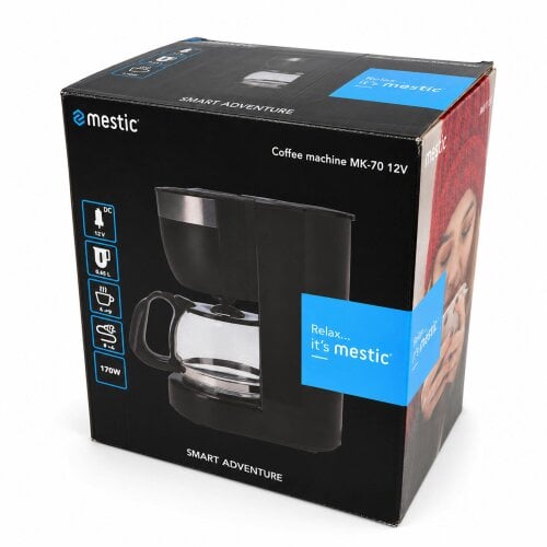 Mestic 12V Coffee Maker 5 Cup 0.65L for Caravan Campervan Motorhome Machine 170W