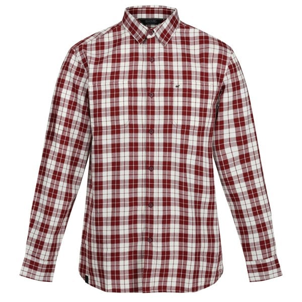 Regatta Mens Lance Checked Shirt - Syrah Red