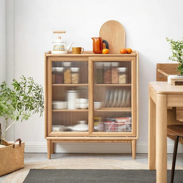 Hedda Sideboard with Glass Doors, Oak-Rit Concept-Rit Concept