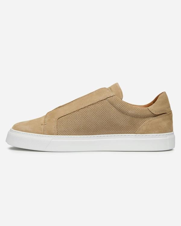 Oliver Sweeney Valezim Suede Mens Slip-On Trainers - Sand