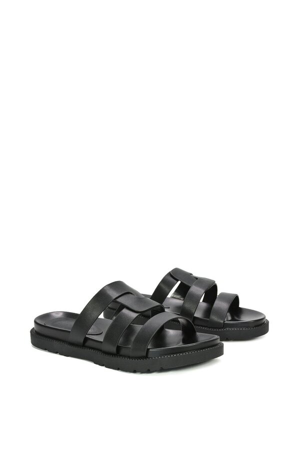 XY LONDON Flat Slider Sandals With Comfortable Footbed