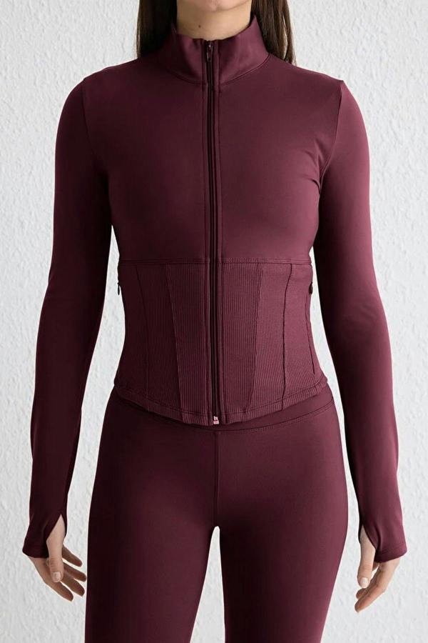 WOVCOR Thumbhole Knitted Sports Jacket
