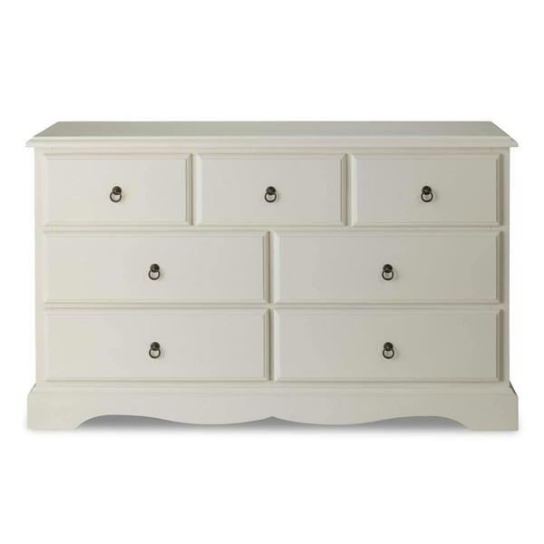 Statement Furniture Romance Large 3 Over 4 Chest of Drawers, Assembled Wide Bedroom Storage