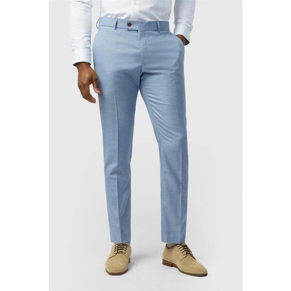 Antique Rogue Slim Fit Blake Pale Blue Texture Trouser