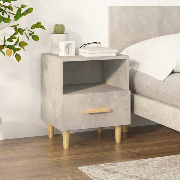 Berkfield Bedside Cabinet Concrete Grey 40x35x47 cm