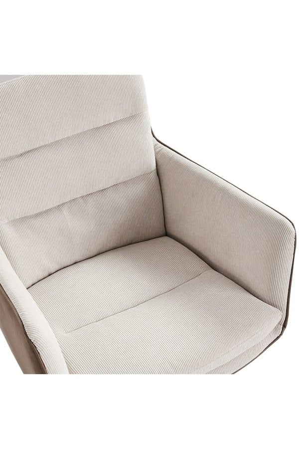 Living and Home Modern Office Chair Accent Chair with Wooden Base