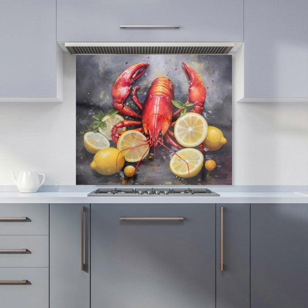 Warren Reed - Designer Lobster And Lemons Kitchen Splashback