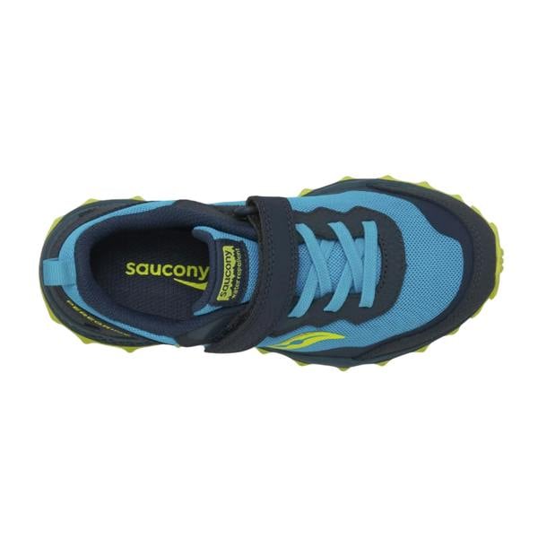 Saucony Childrens/Kids Peregrine 15 Running Trainers - Navy/Yellow - 