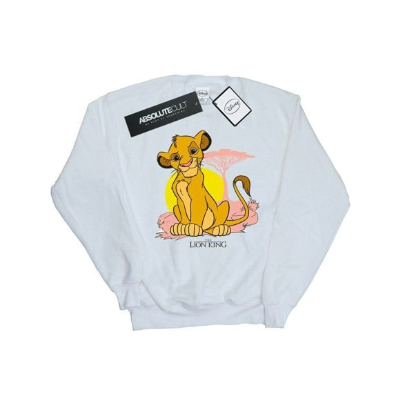 Disney Girls The Lion King Simba Pastel Sweatshirt - White