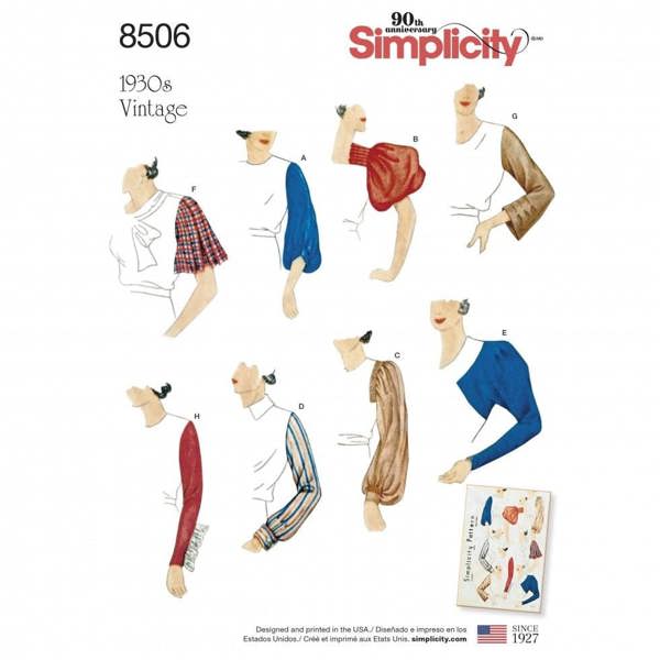 Simplicity Sewing Pattern 8506, Vintage Style for Women, A (10-12-14-16-18-20-22) - Intermediate