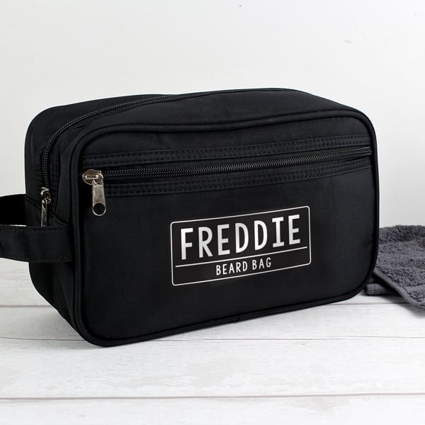 Personalised Memento Company Personalised Black Toiletry Bag