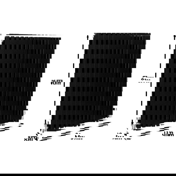 Monstershop Designer Flat Panel Radiators Matt Black 600mm x 910mm