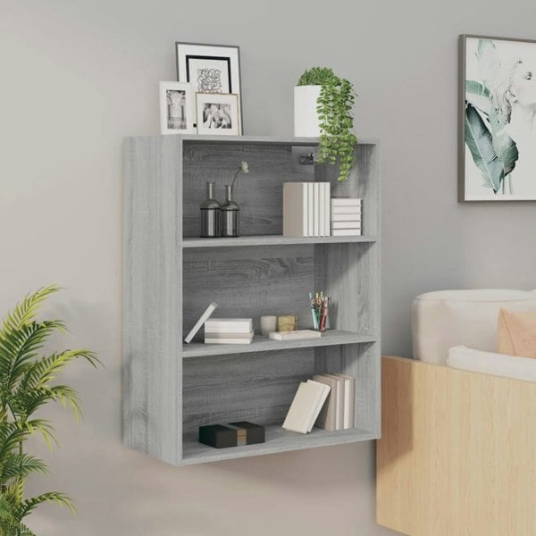 Berkfield Hanging Wall Cabinet Grey Sonoma 69.5x32.5x90 cm