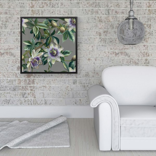 Warren Reed Passion Flowers Framed Canvas