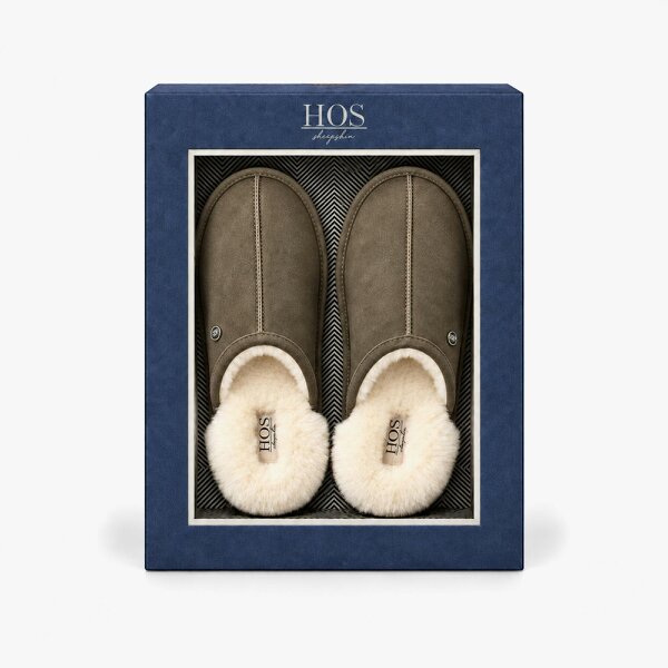 HOS Sheepskin EDWIN Mules   in  Green