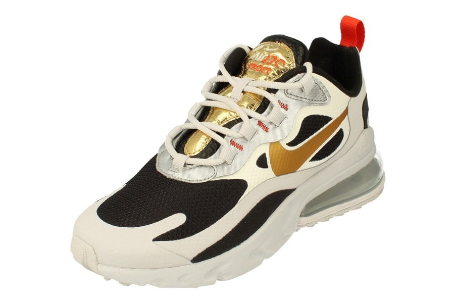 Nike Air Max 270 React Womens Ct3433  001 - Vast Grey Metallic Gold Black 001 - Photo 0