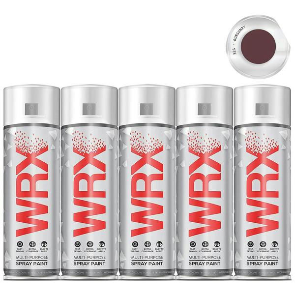 WRX 5X WRX Flat Burgundy Spray Paint 400ml
