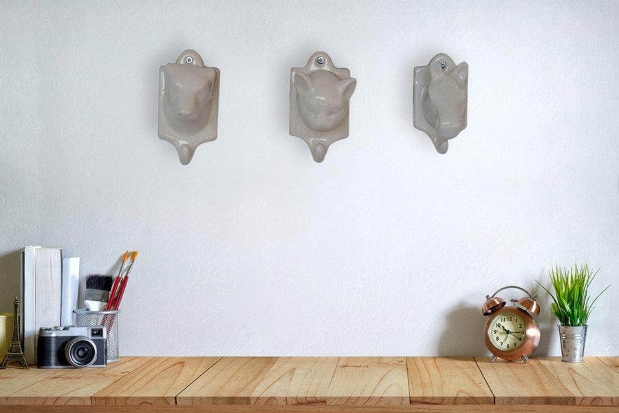 Artisan Furniture Assorted Animal Wall Hooks Set of 3