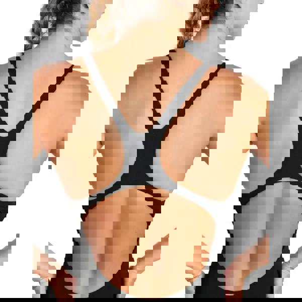 Black Arena Team Swim Pro Solid swimsuit with open back sports bra